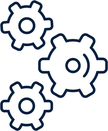 Dark blue abstract pattern with subtle texture and small orange dots.